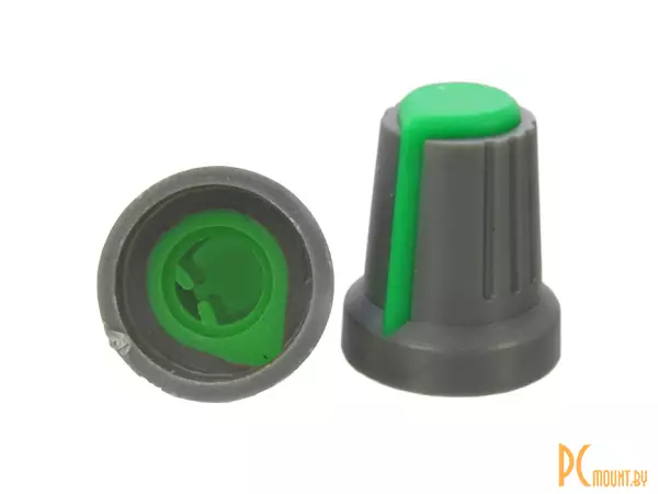 RR4817 (6mm п.круг зеленый) Ручка приборная для потенциометра поворотного
