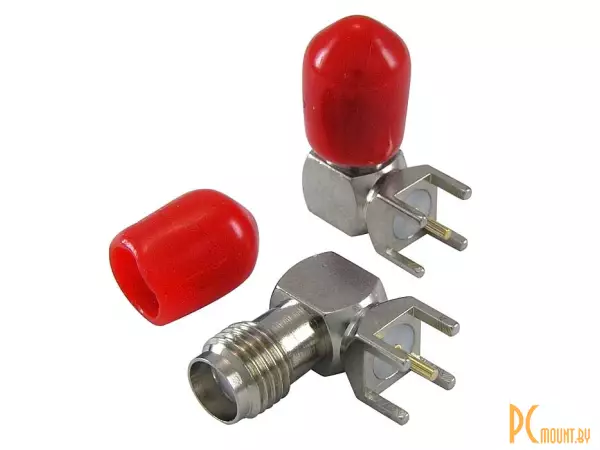 SMA Connector, PCB mounting, SMA-KWE KWHD, Female, total length 14.5MM high with foot 13.5MM, под пайку, угловой